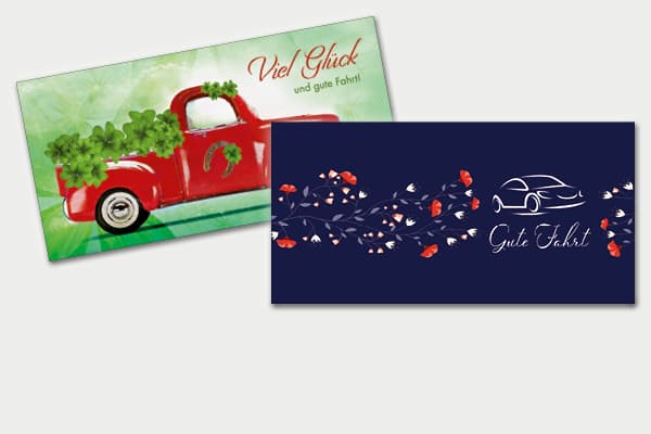 Kfz - Glückwunschkarten