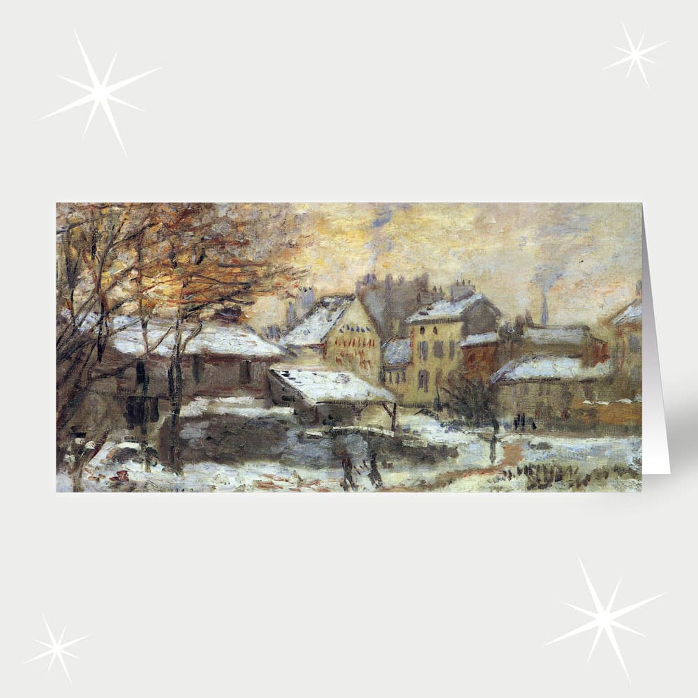 Snow at Sunset, Argenteuil in the Snow - Claude Monet