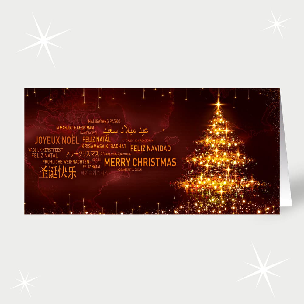 Internationaler Glitzerbaum