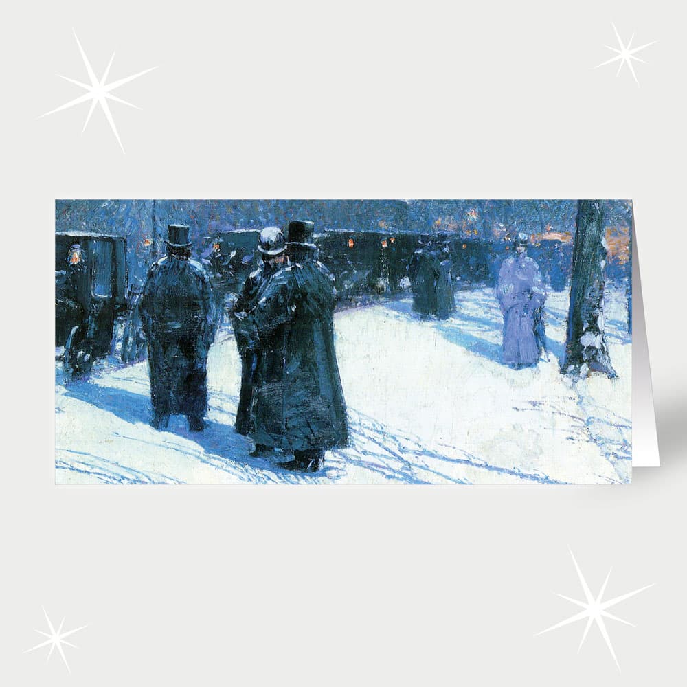 Childe Hassam / Cab Stand at Night, Madison Square