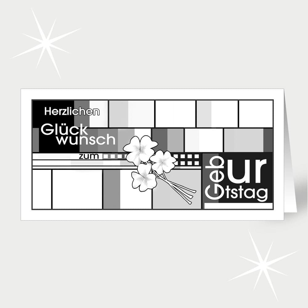 Geometrische Glückwünsche zum Ausmalen