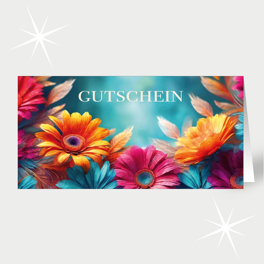 Farbenprächtiger Gutschein
