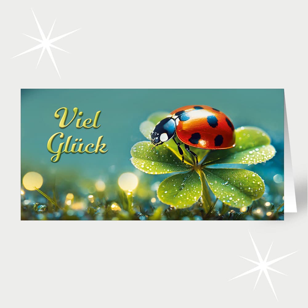 Leuchtender Glückskäfer
