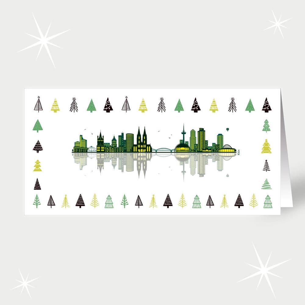 Skyline mit Bäumen - Köln