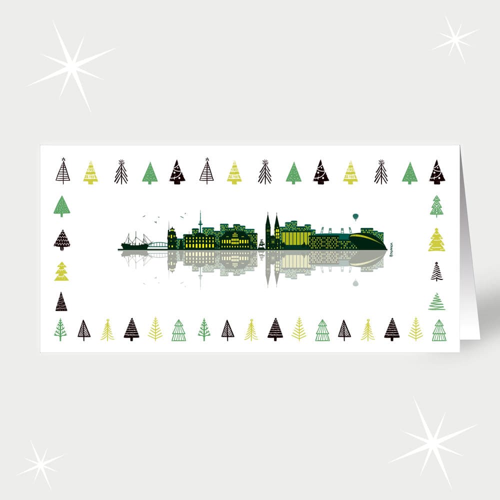 Skyline mit Bäumen - Bremen