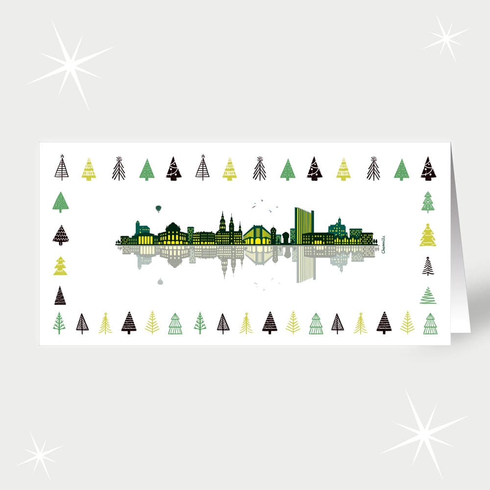 Skyline mit Bäumen - Chemnitz