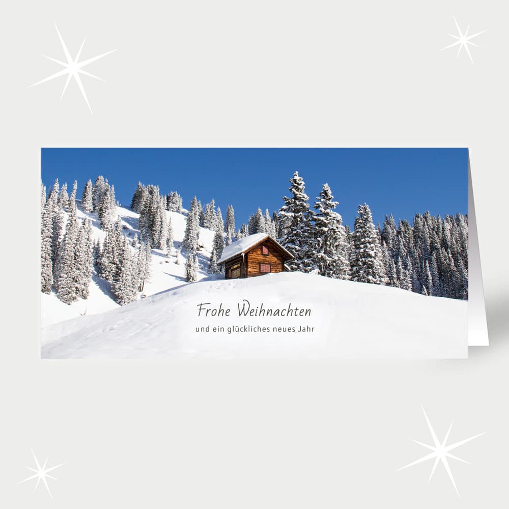 Hütte im Schnee