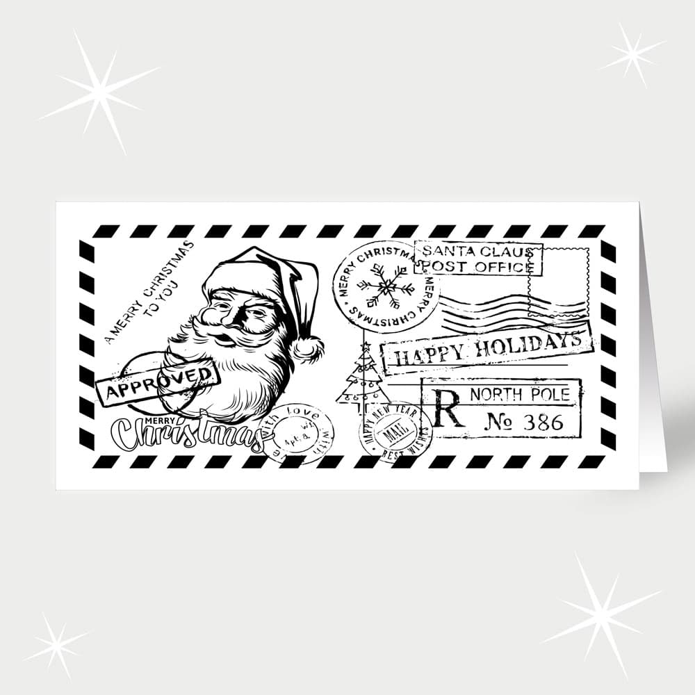 Retro-Weihnachtsmann zum Ausmalen