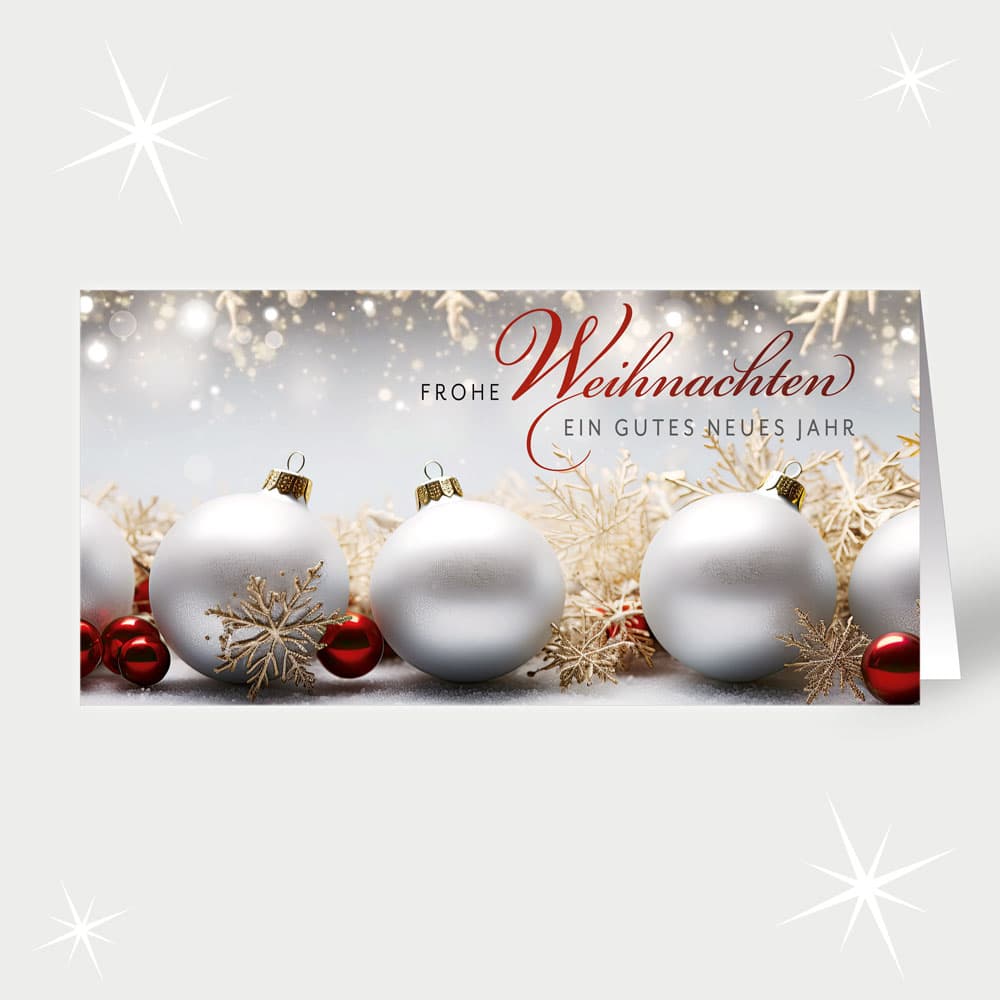Goldflankierte Schneekugeln