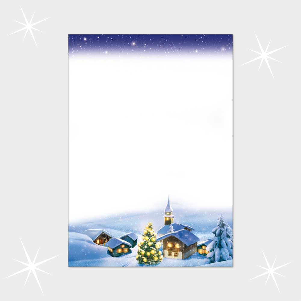 Weihnachtsbriefpapier DIN A4  21 x 29,7 cm