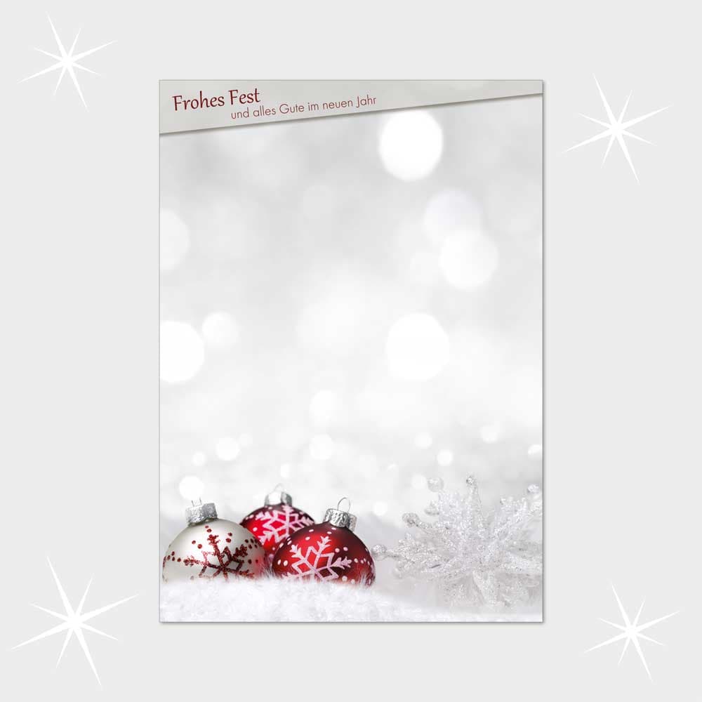 Weihnachtsbriefpapier DIN A4  21 x 29,7 cm