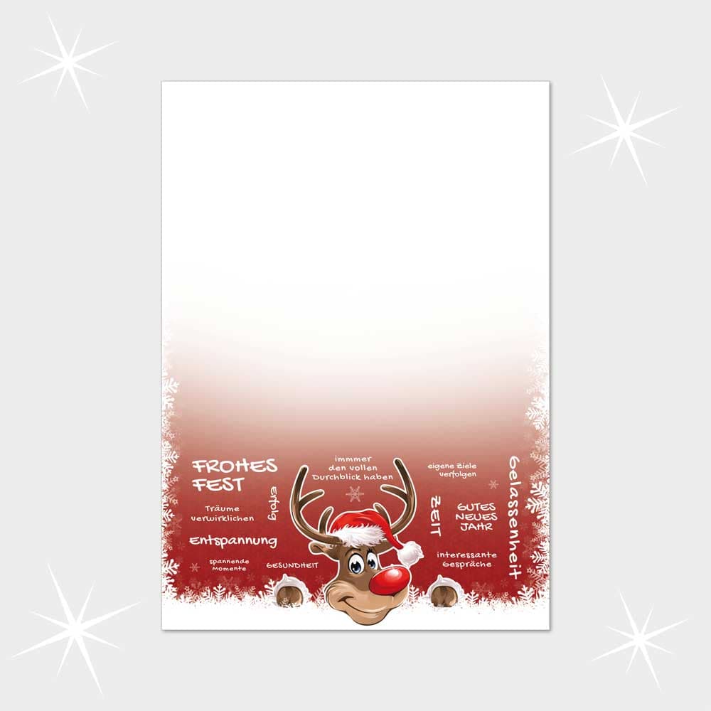 Weihnachtsbriefpapier DIN A4  21 x 29,7 cm