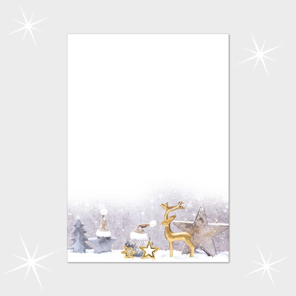 Weihnachtsbriefpapier DIN A4  21 x 29,7 cm