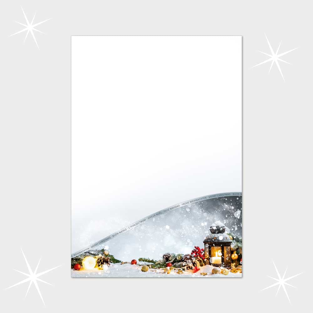 Weihnachtsbriefpapier DIN A4  21 x 29,7 cm