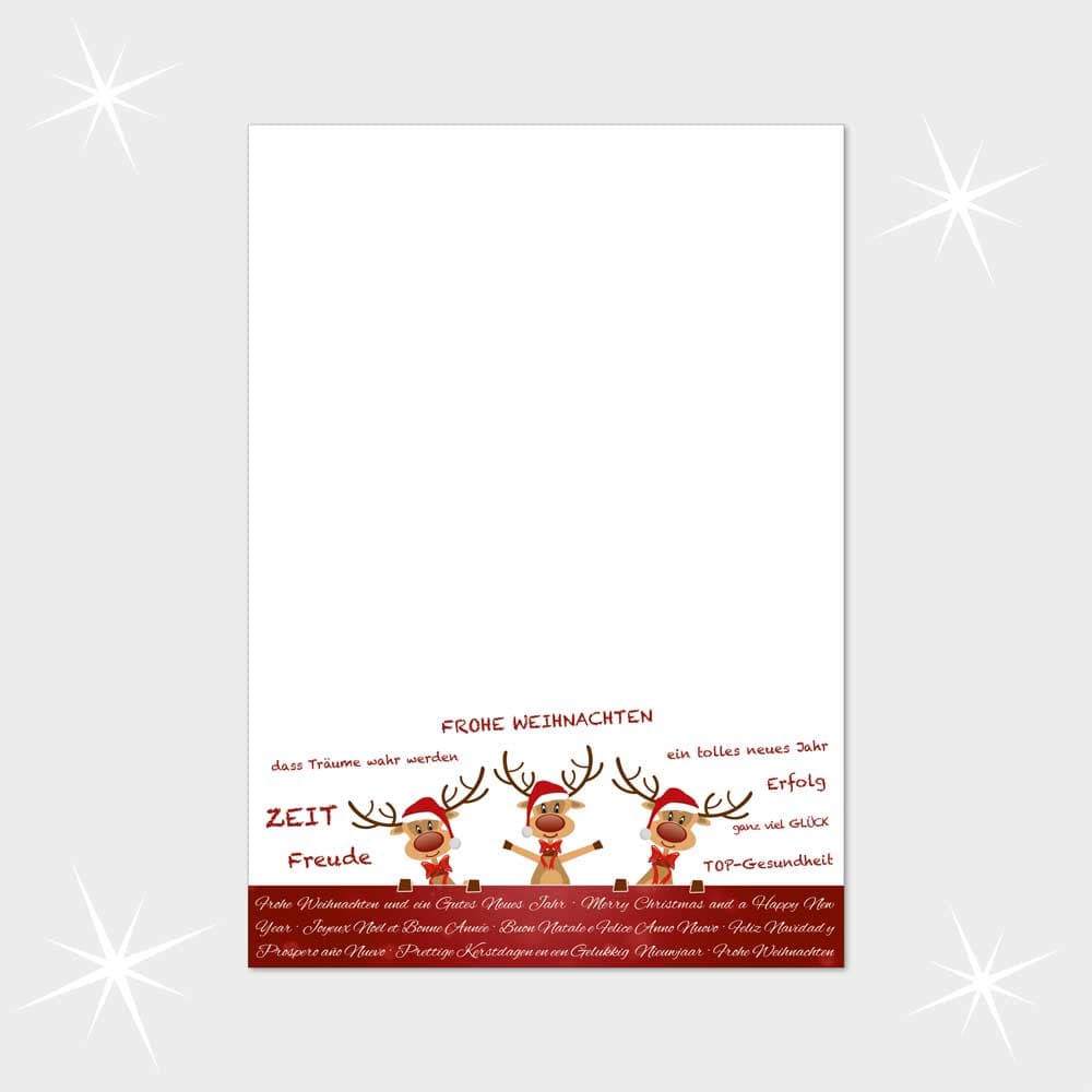 Weihnachtsbriefpapier DIN A4  21 x 29,7 cm