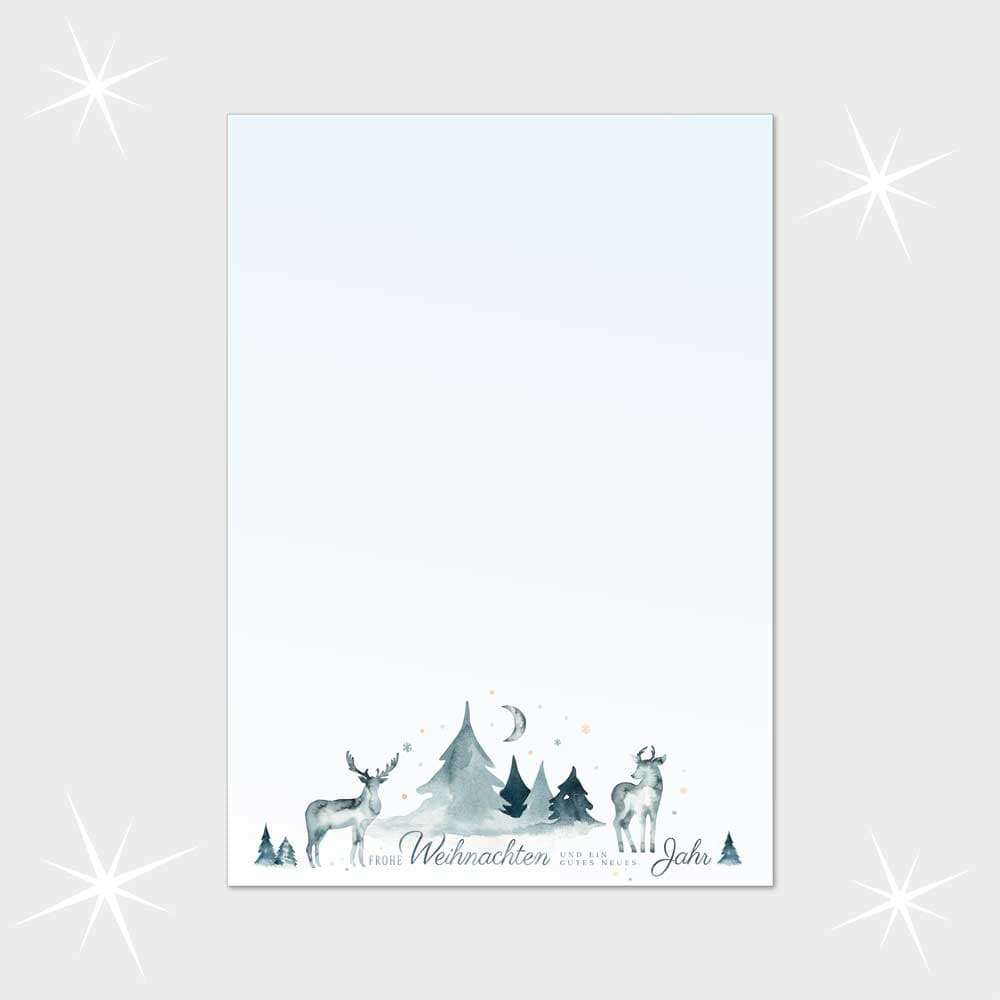 Weihnachtsbriefpapier DIN A4  21 x 29,7 cm