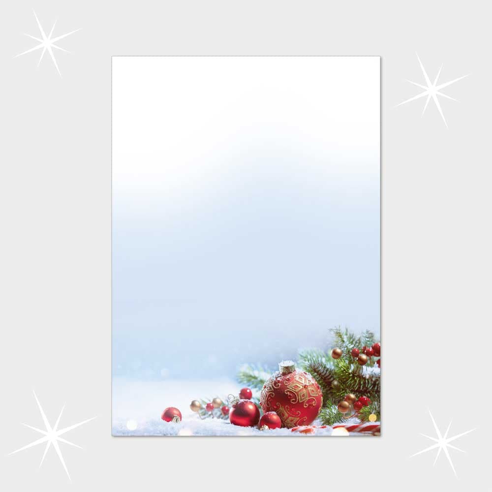 Weihnachtsbriefpapier DIN A4  21 x 29,7 cm
