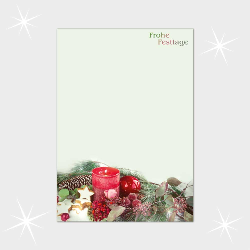 Weihnachtsbriefpapier DIN A4  21 x 29,7 cm