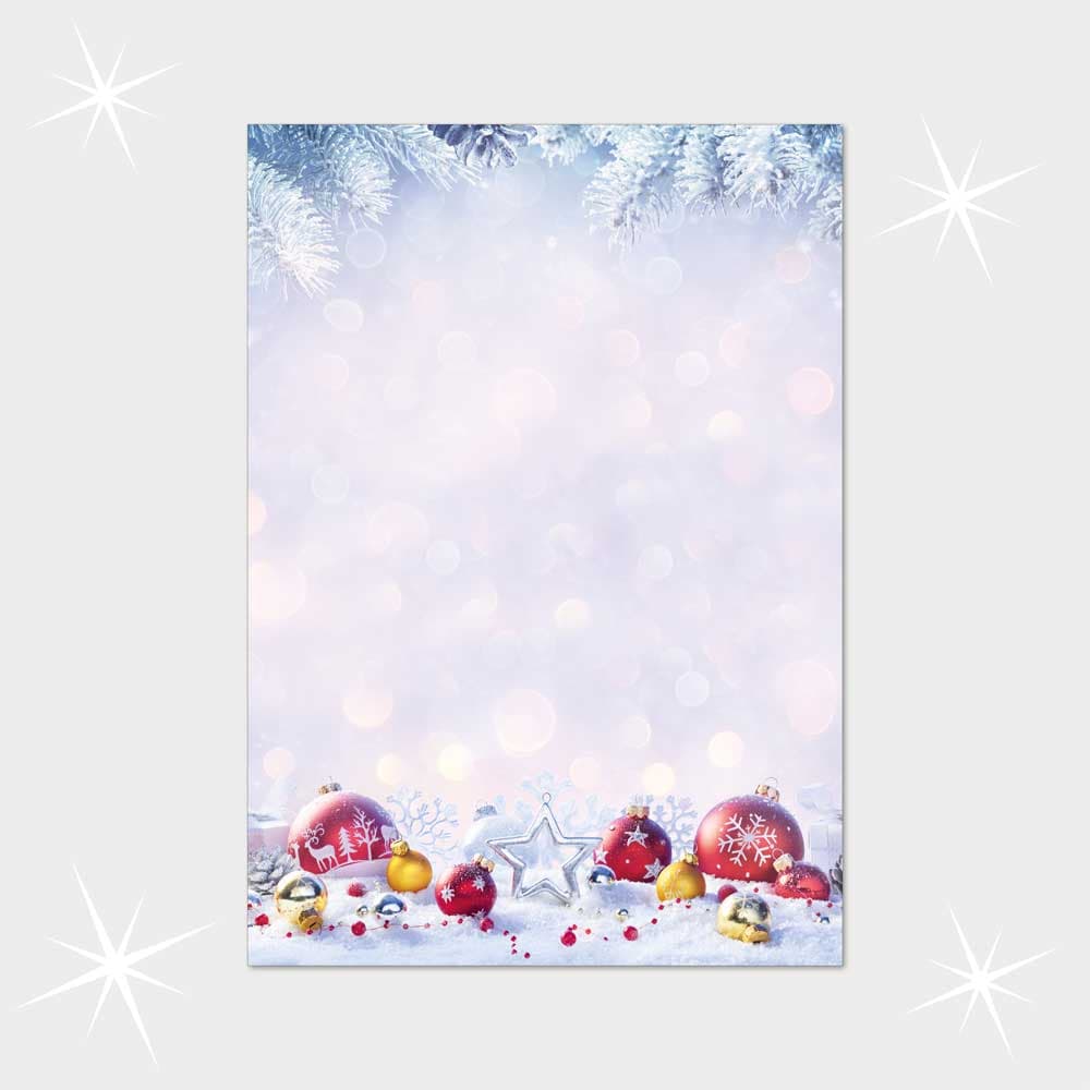 Weihnachtsbriefpapier DIN A4  21 x 29,7 cm