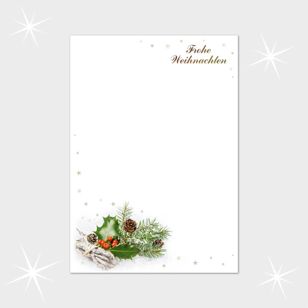 Weihnachtsbriefpapier DIN A4  21 x 29,7 cm