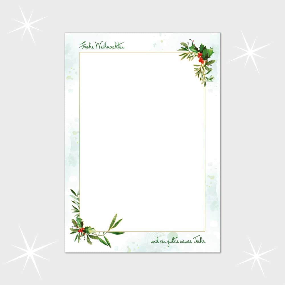 Weihnachtsbriefpapier DIN A4  21 x 29,7 cm