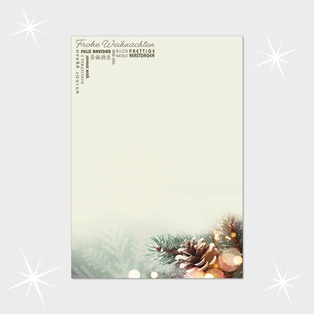 Weihnachtsbriefpapier DIN A4  21 x 29,7 cm