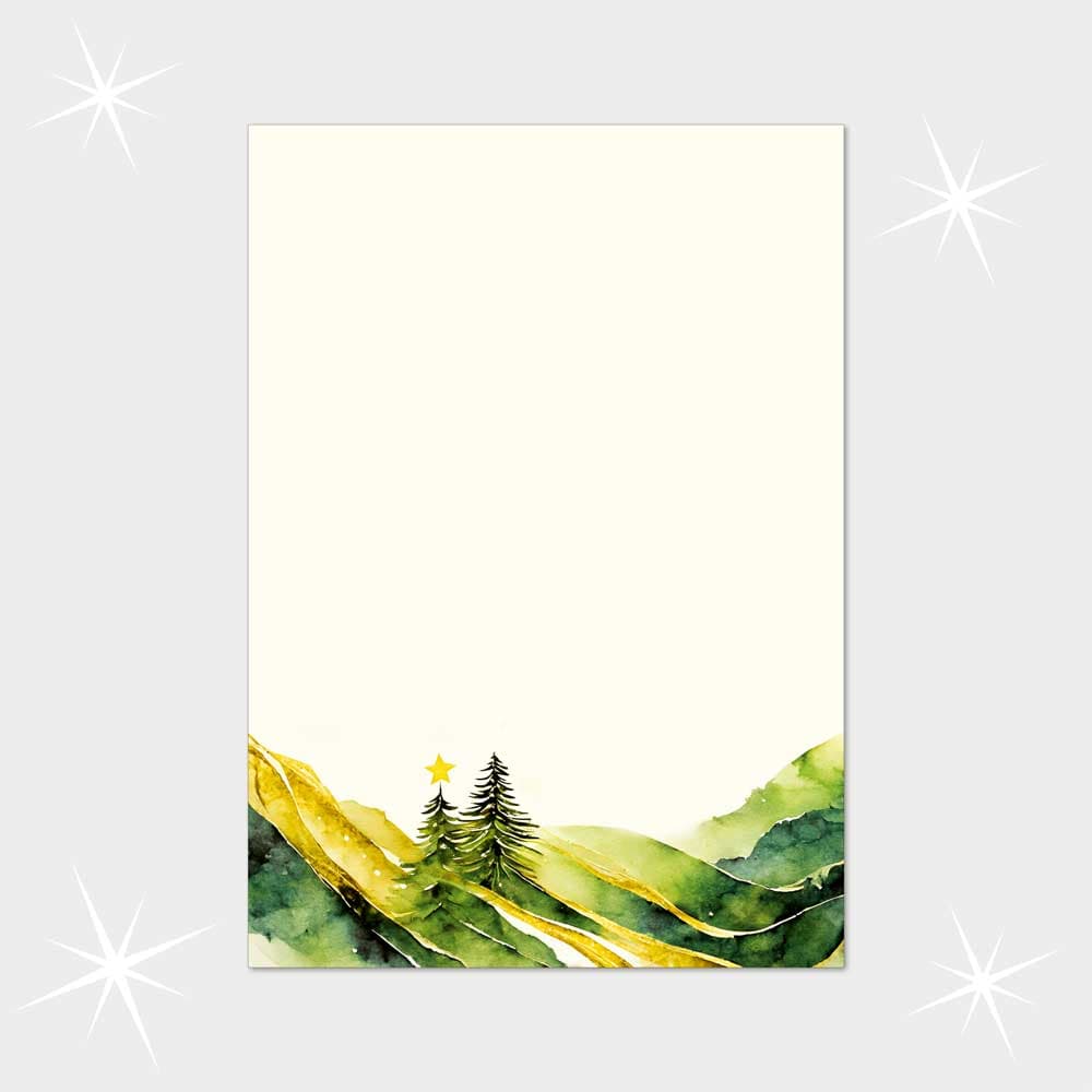 Weihnachtsbriefpapier DIN A4  21 x 29,7 cm
