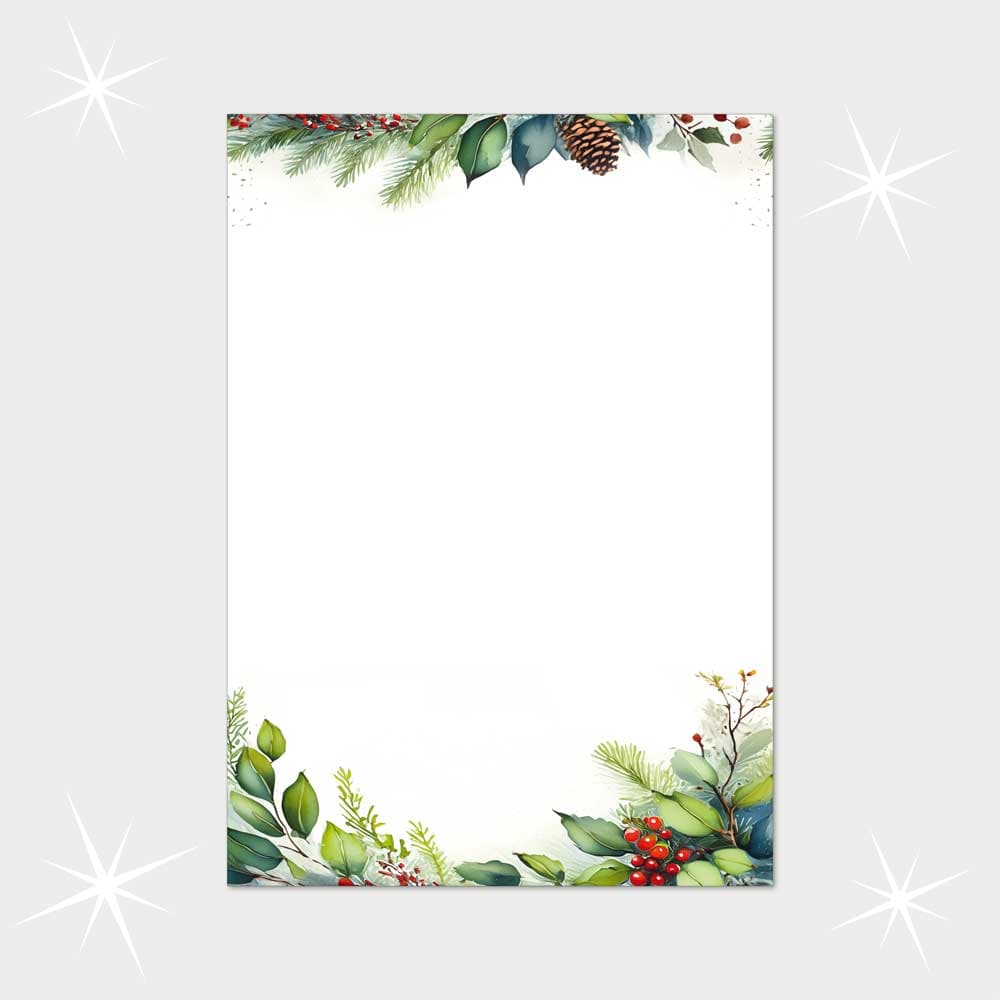 Weihnachtsbriefpapier DIN A4  21 x 29,7 cm