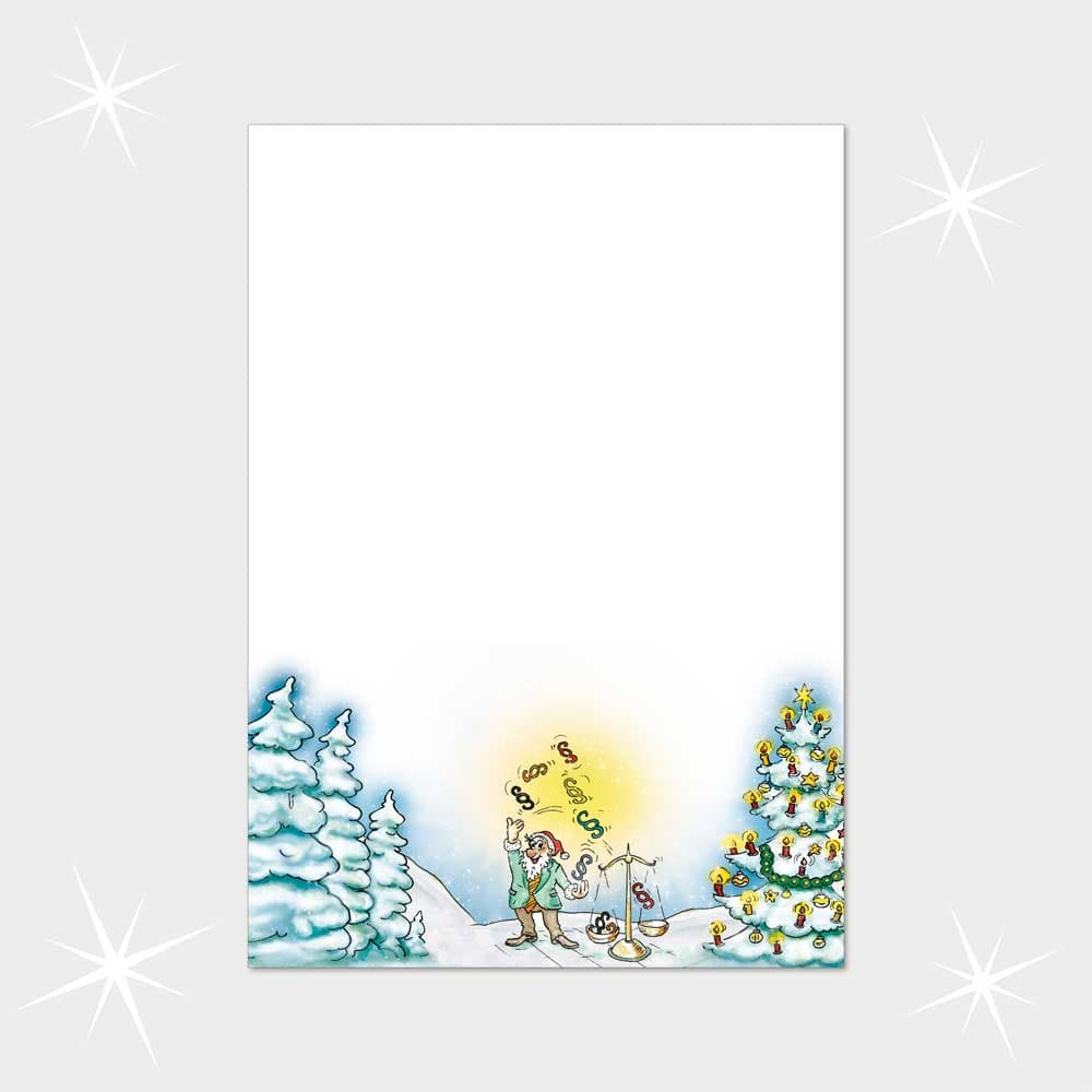 Weihnachtsbriefpapier DIN A4  21 x 29,7 cm