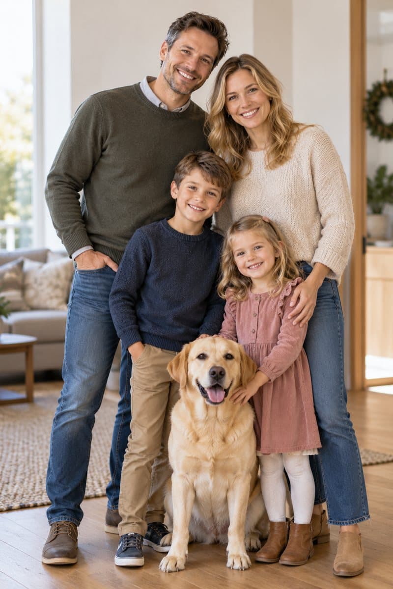 Das hochgeladene Familienfoto