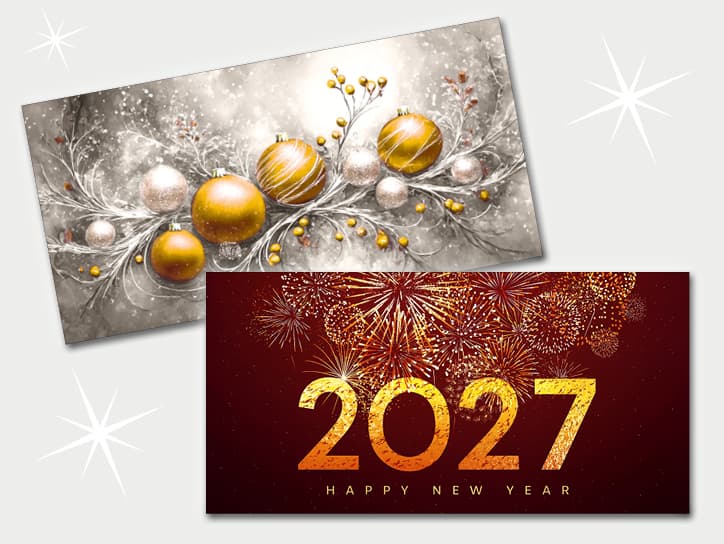 Goldene Weihnachtsgrüße