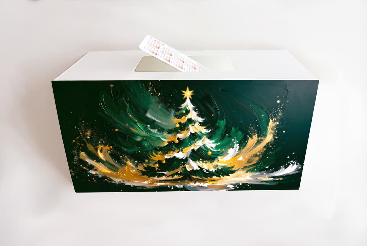 Weihnachtskarte mit Taschenkalender